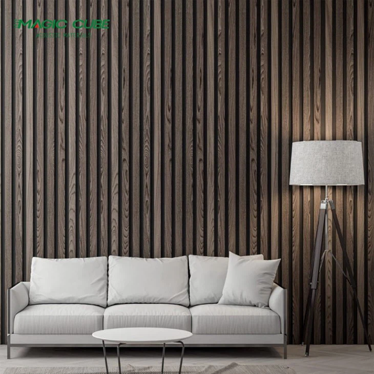 Wood Veneer Slatted Acoustic Panel