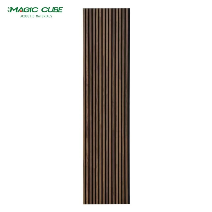 Soundproof Slat Wall Panel Acoustic Mdf Walnut